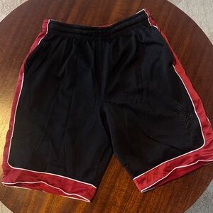 Black and Red Reversible Athletic Shorts